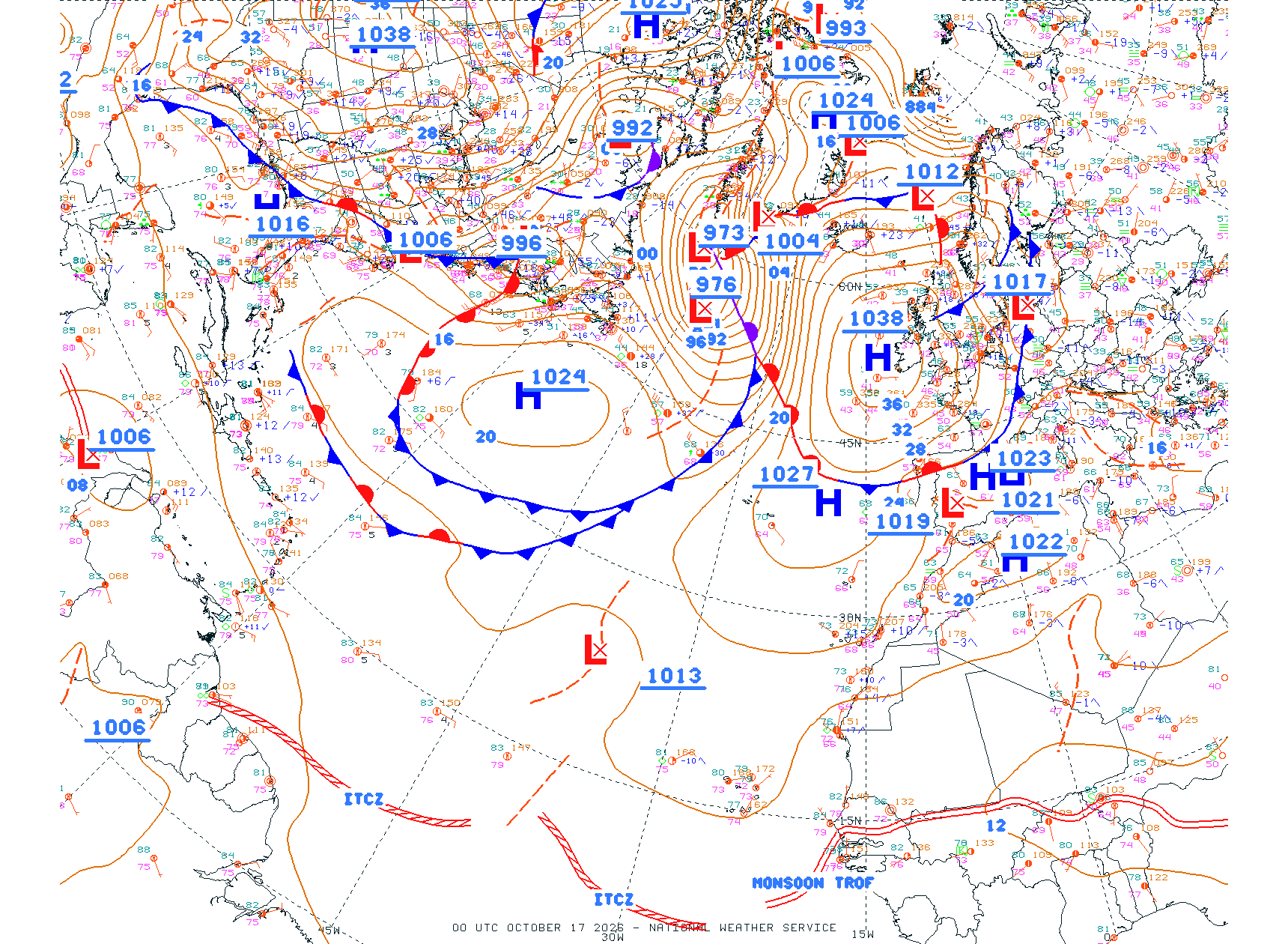 N Atlantic Ocean - Difax Version