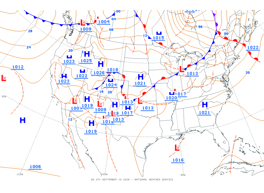 Continental USA - No Surface Data