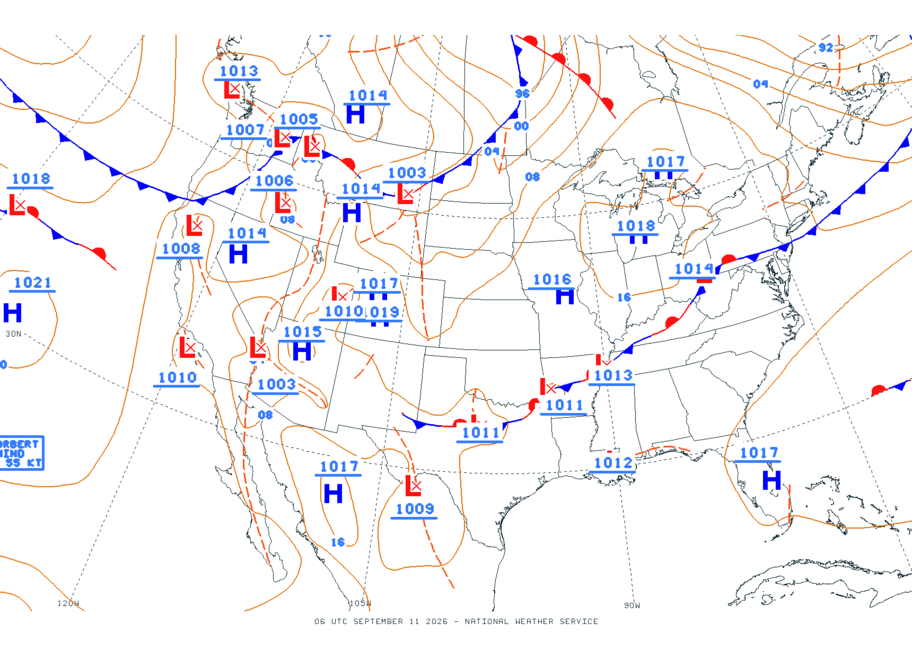 Continental USA - No Surface Data