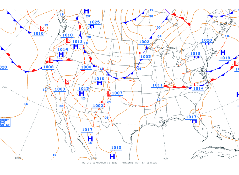 Continental USA - No Surface Data