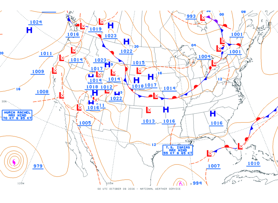Continental USA - No Surface Data