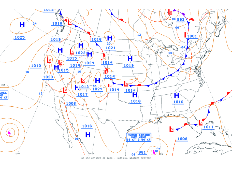 Continental USA - No Surface Data