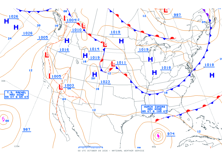 Continental USA - No Surface Data
