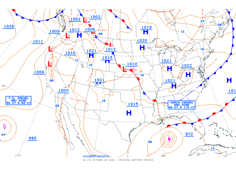 Continental USA - No Surface Data
