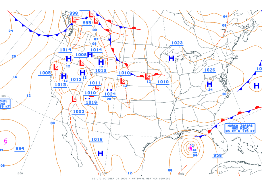 Continental USA - No Surface Data