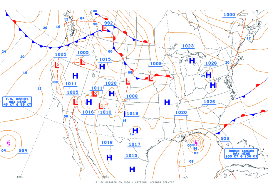 Continental USA - No Surface Data