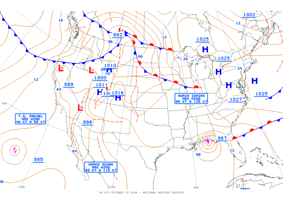 Continental USA - No Surface Data