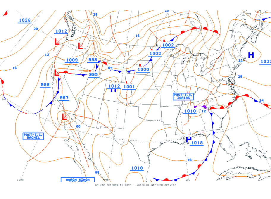 Continental USA - No Surface Data