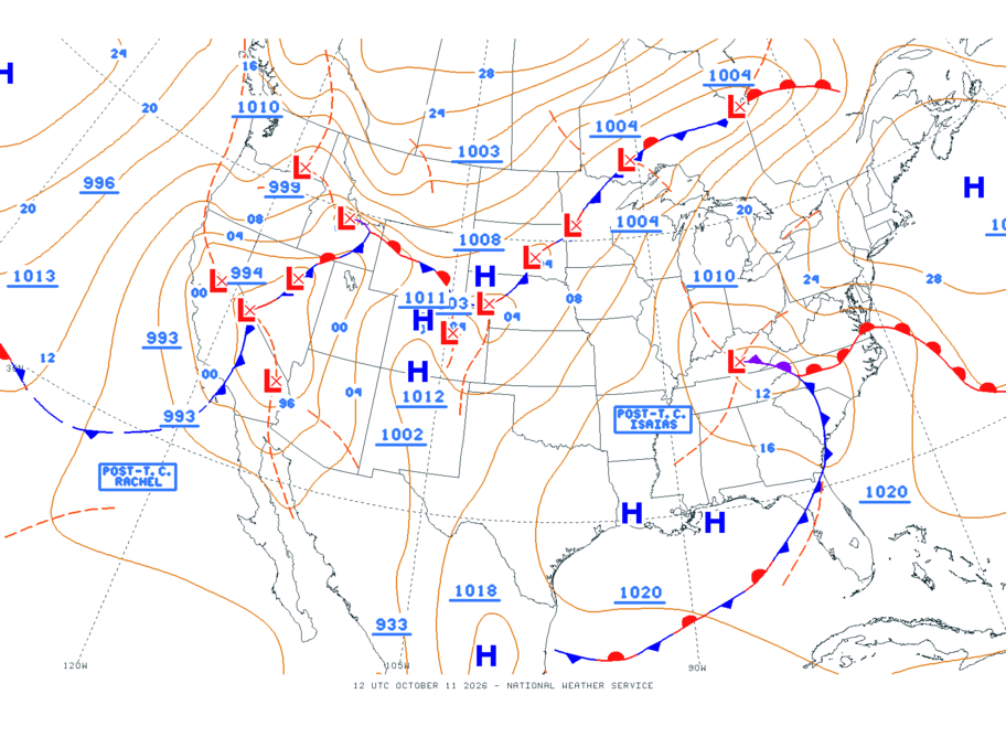 Continental USA - No Surface Data