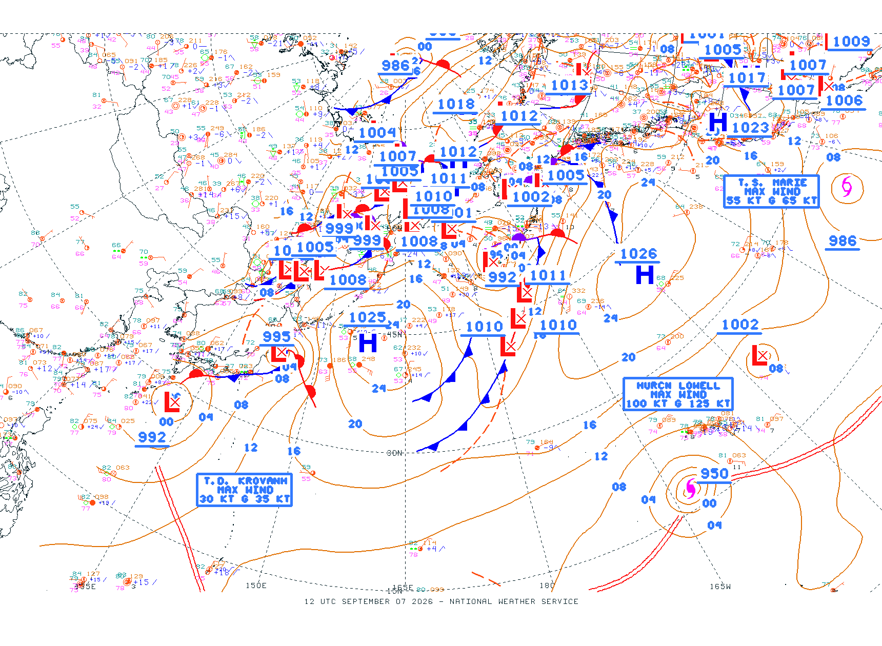 N Pacific Ocean - Difax Version