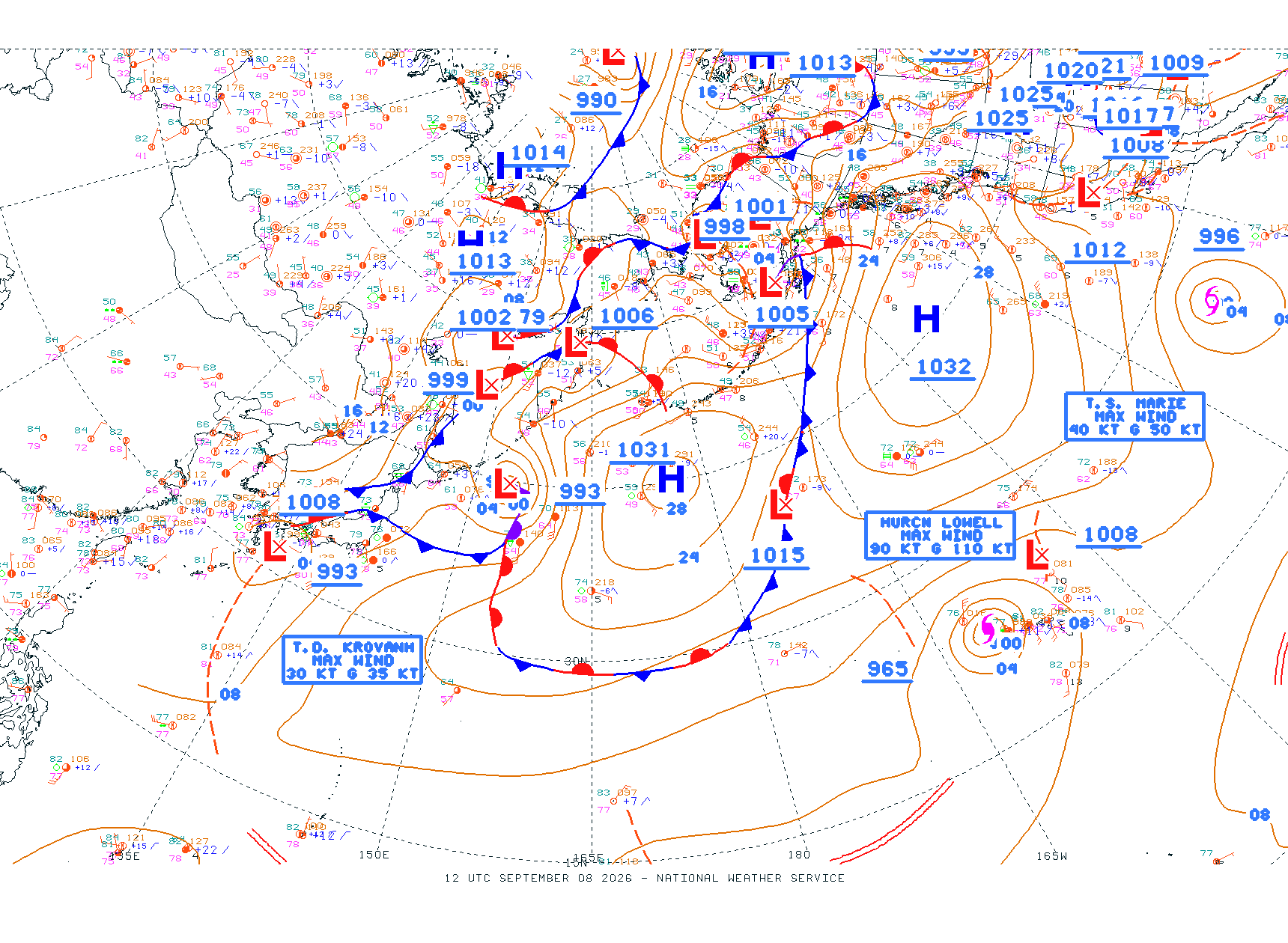 N Pacific Ocean - Difax Version