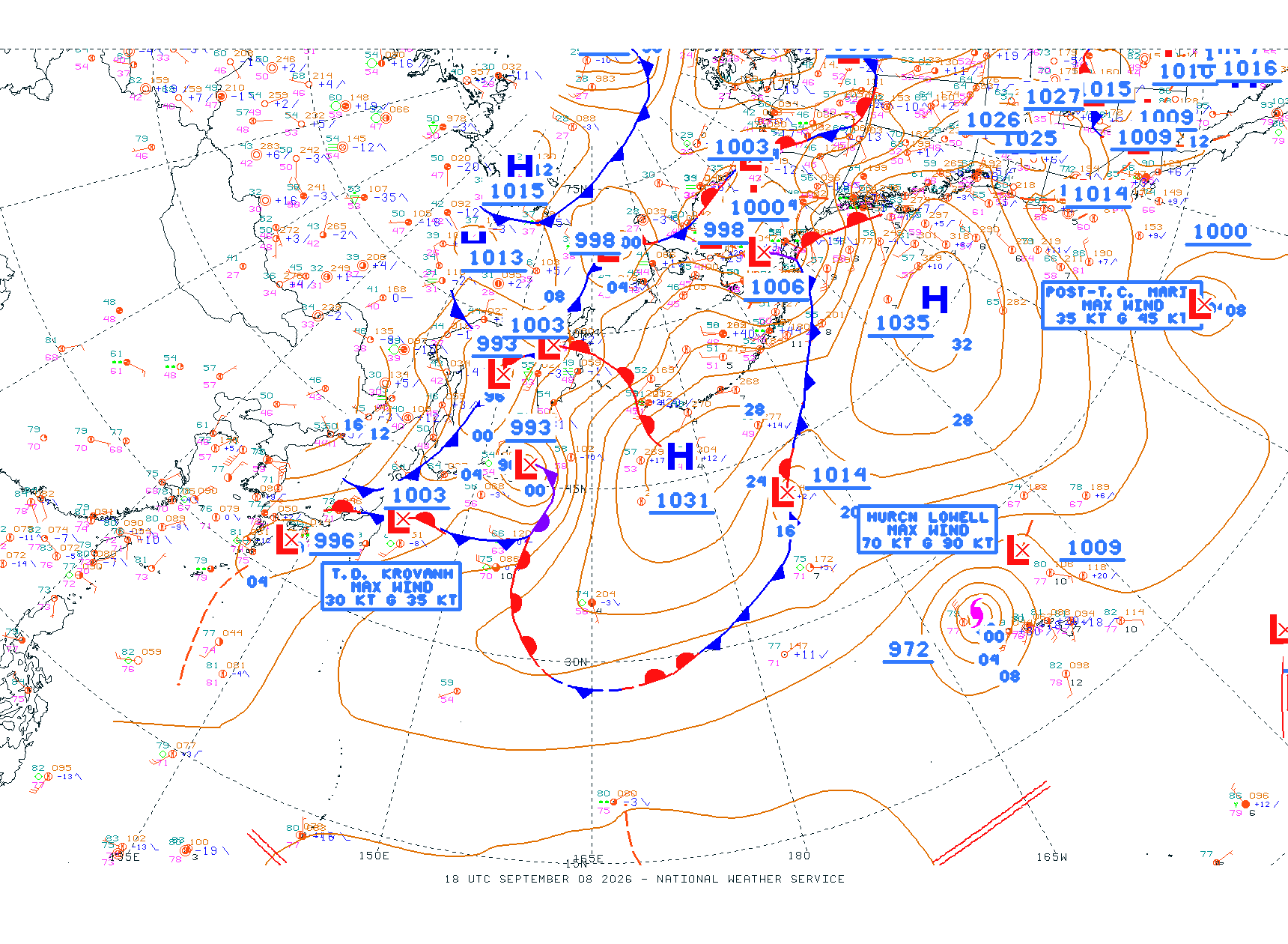 N Pacific Ocean - Difax Version