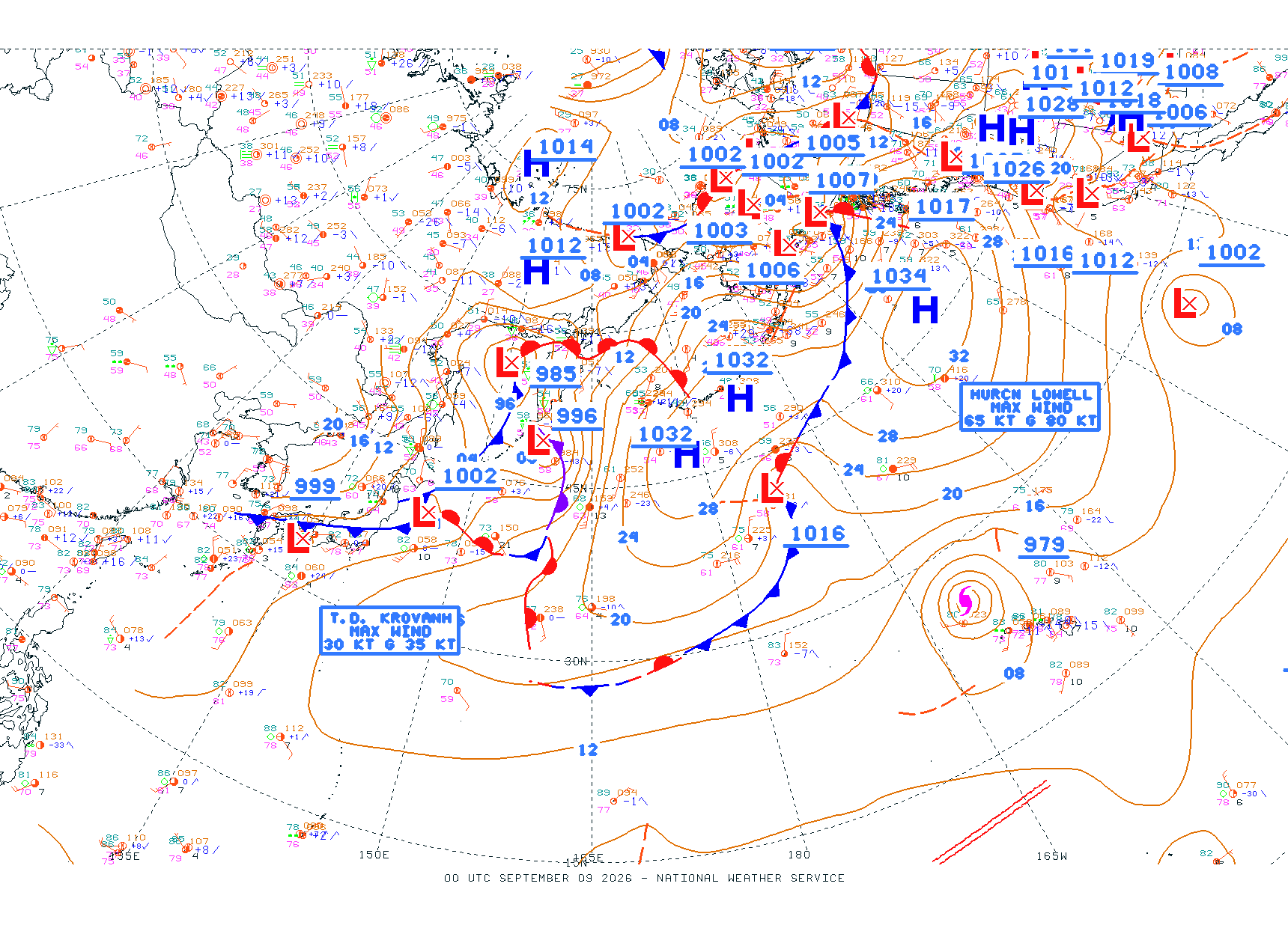 N Pacific Ocean - Difax Version