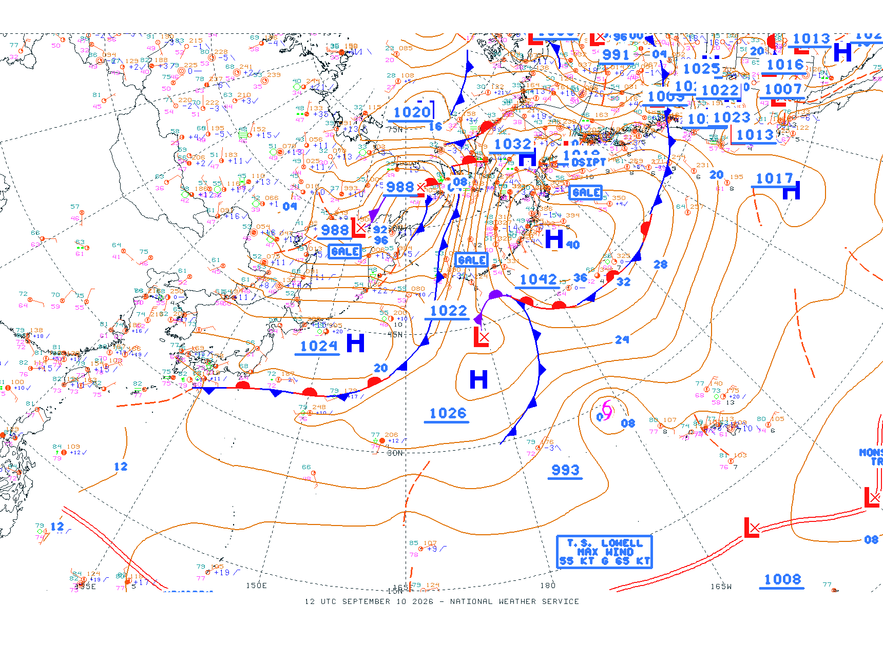 N Pacific Ocean - Difax Version
