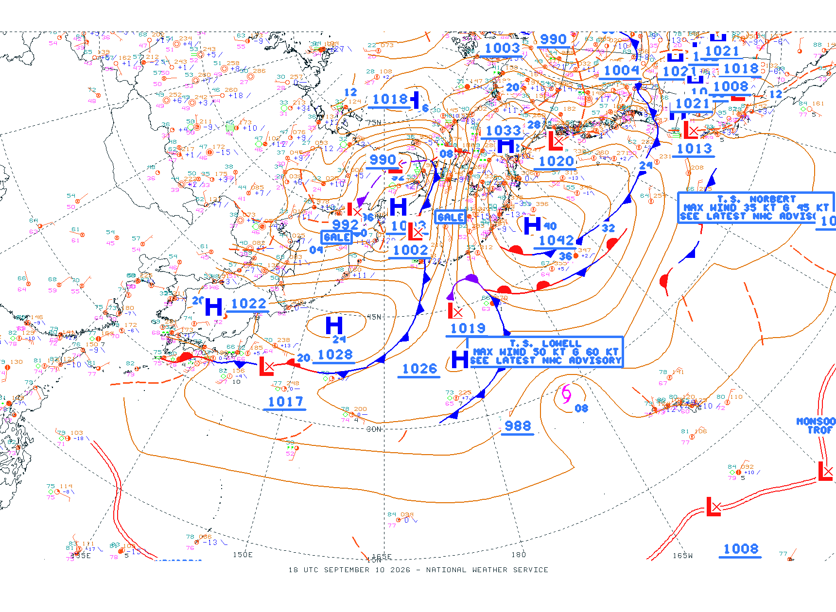 N Pacific Ocean - Difax Version