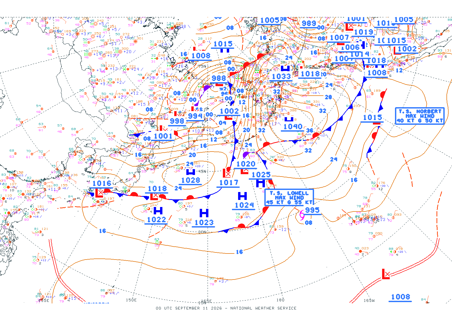 N Pacific Ocean - Difax Version