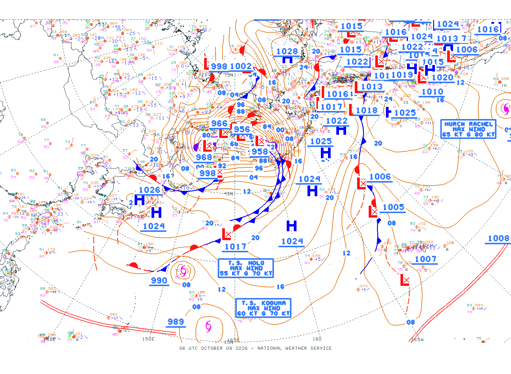 N Pacific Ocean - Difax Version