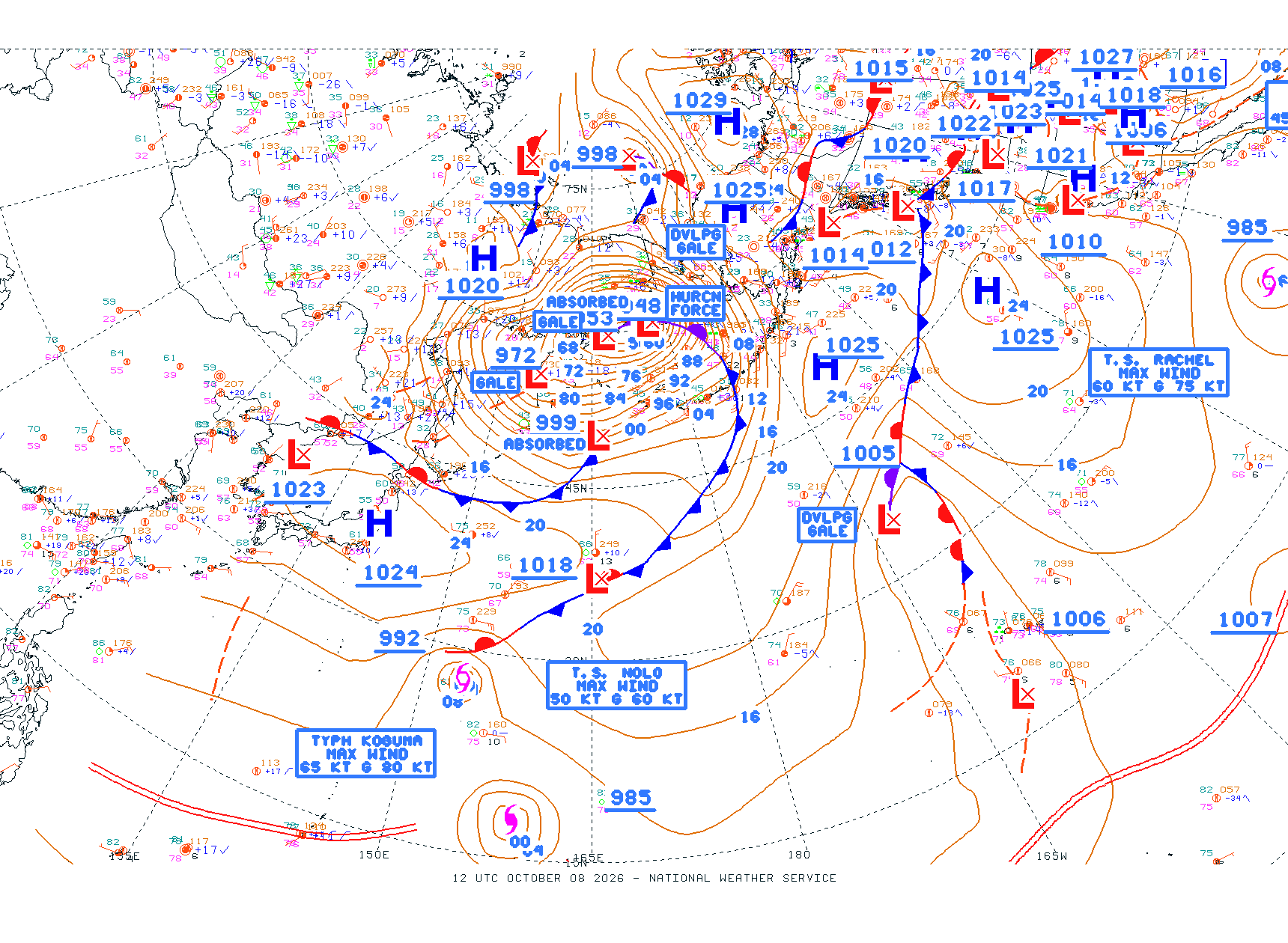 N Pacific Ocean - Difax Version