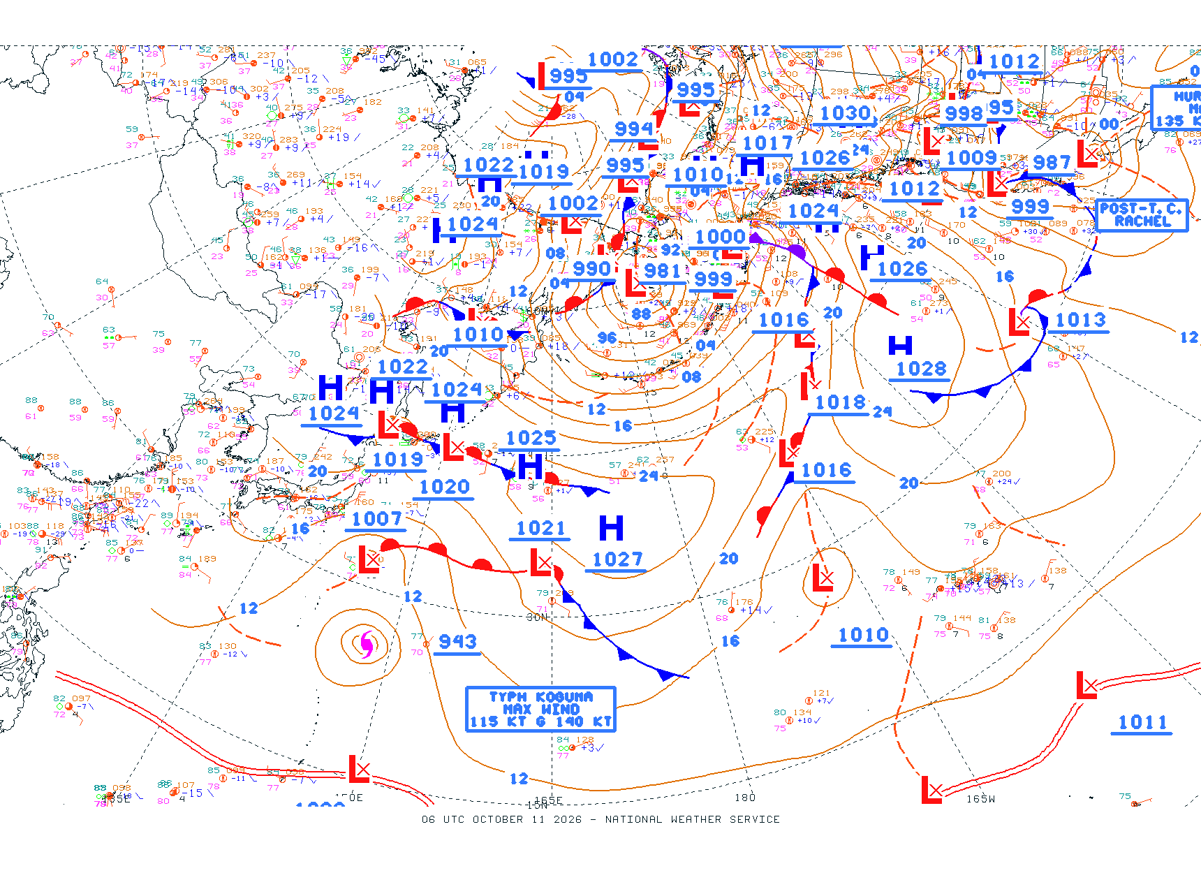 N Pacific Ocean - Difax Version
