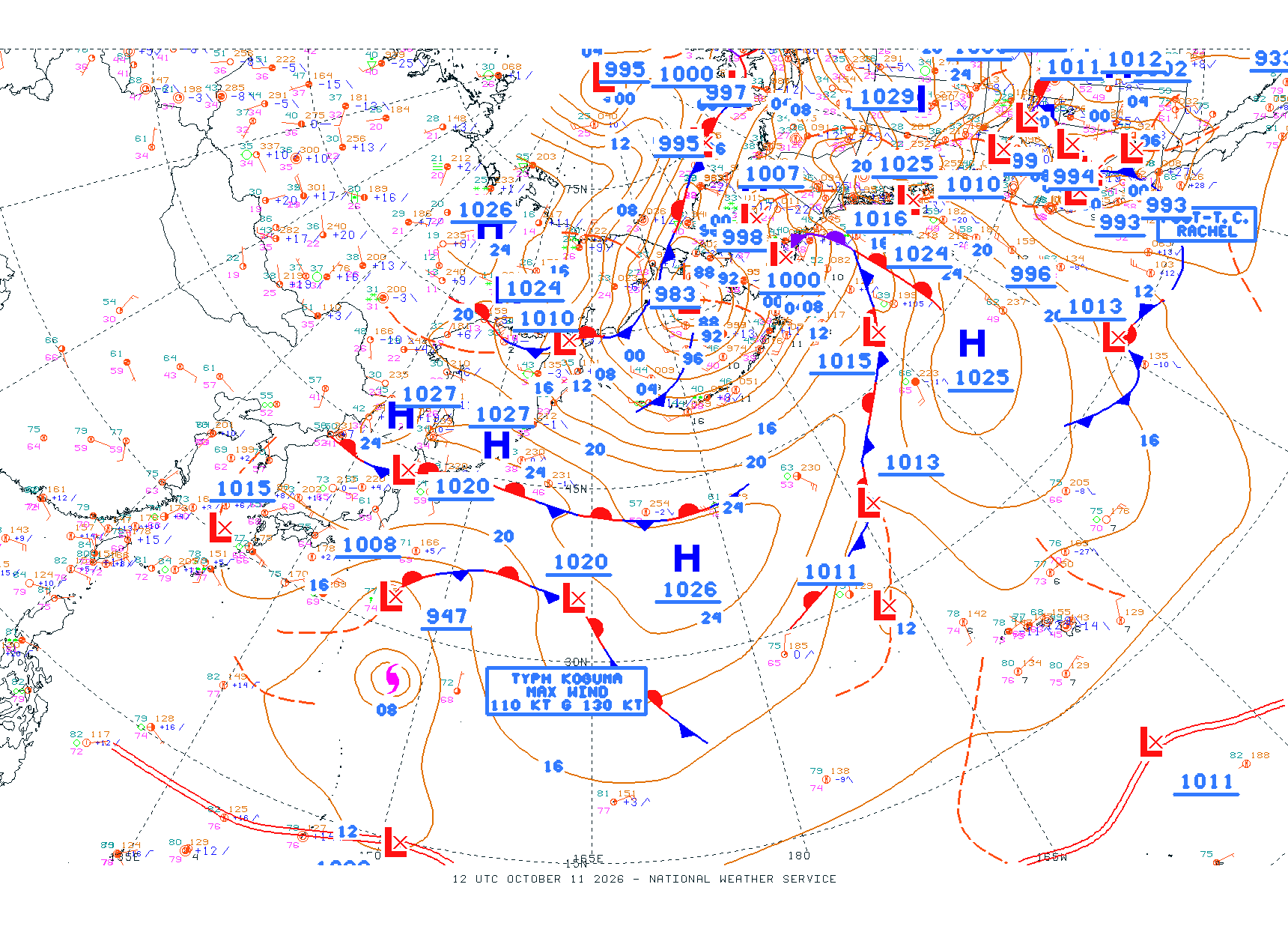 N Pacific Ocean - Difax Version