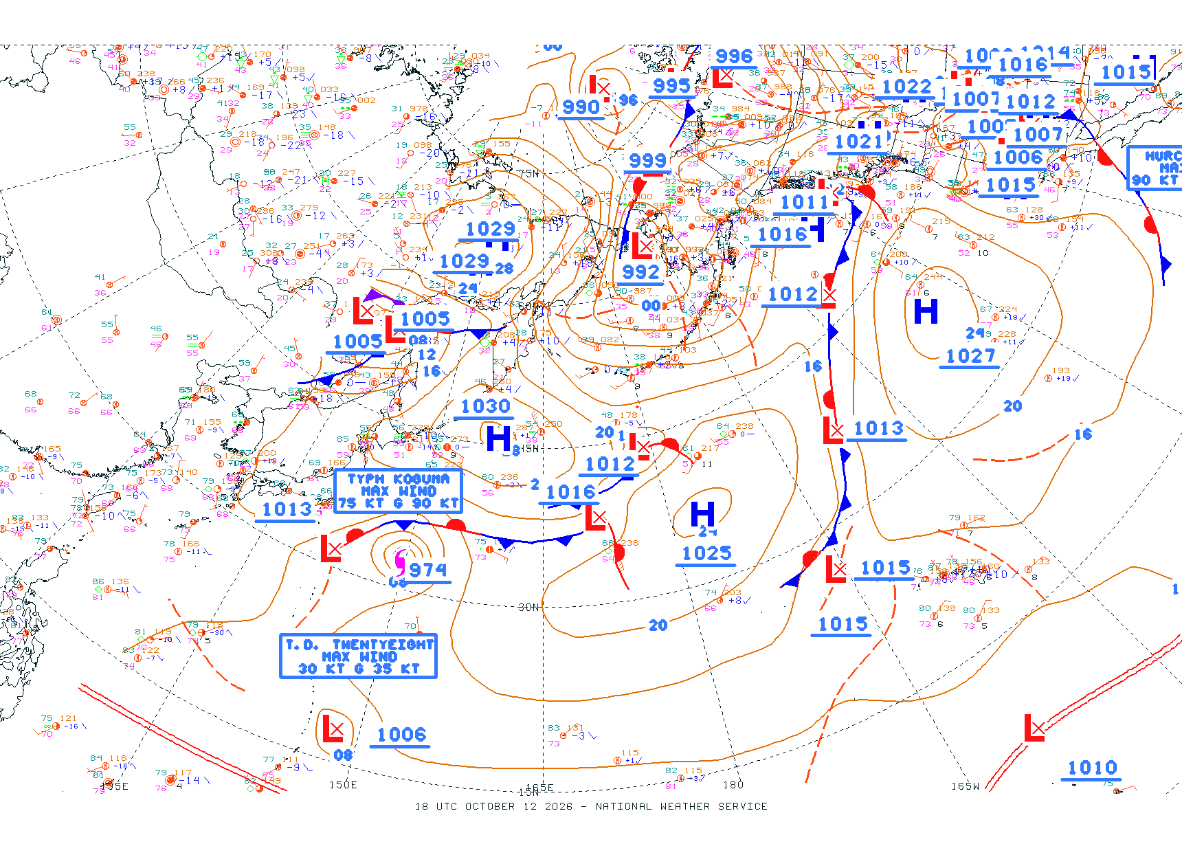 N Pacific Ocean - Difax Version