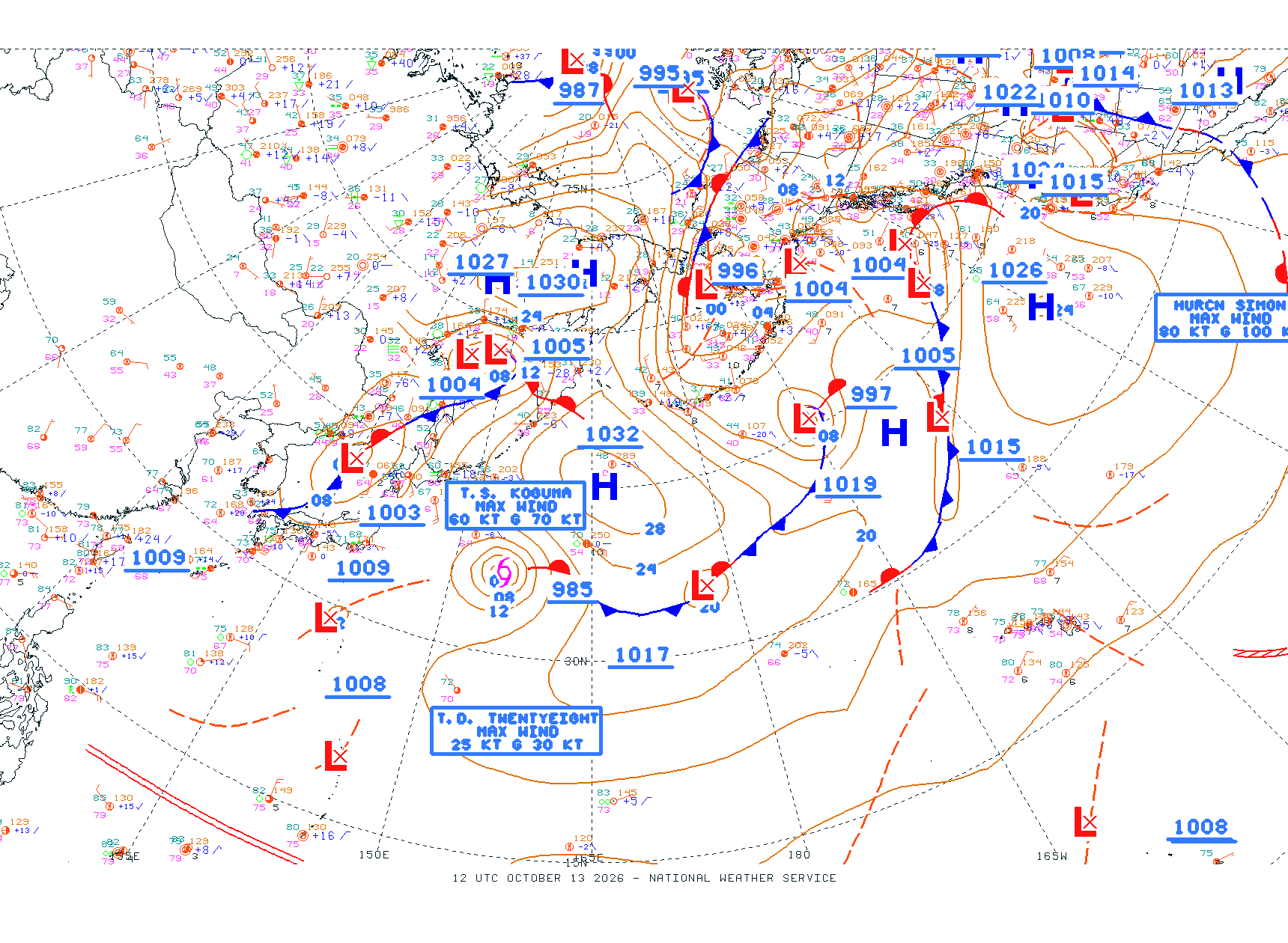 N Pacific Ocean - Difax Version