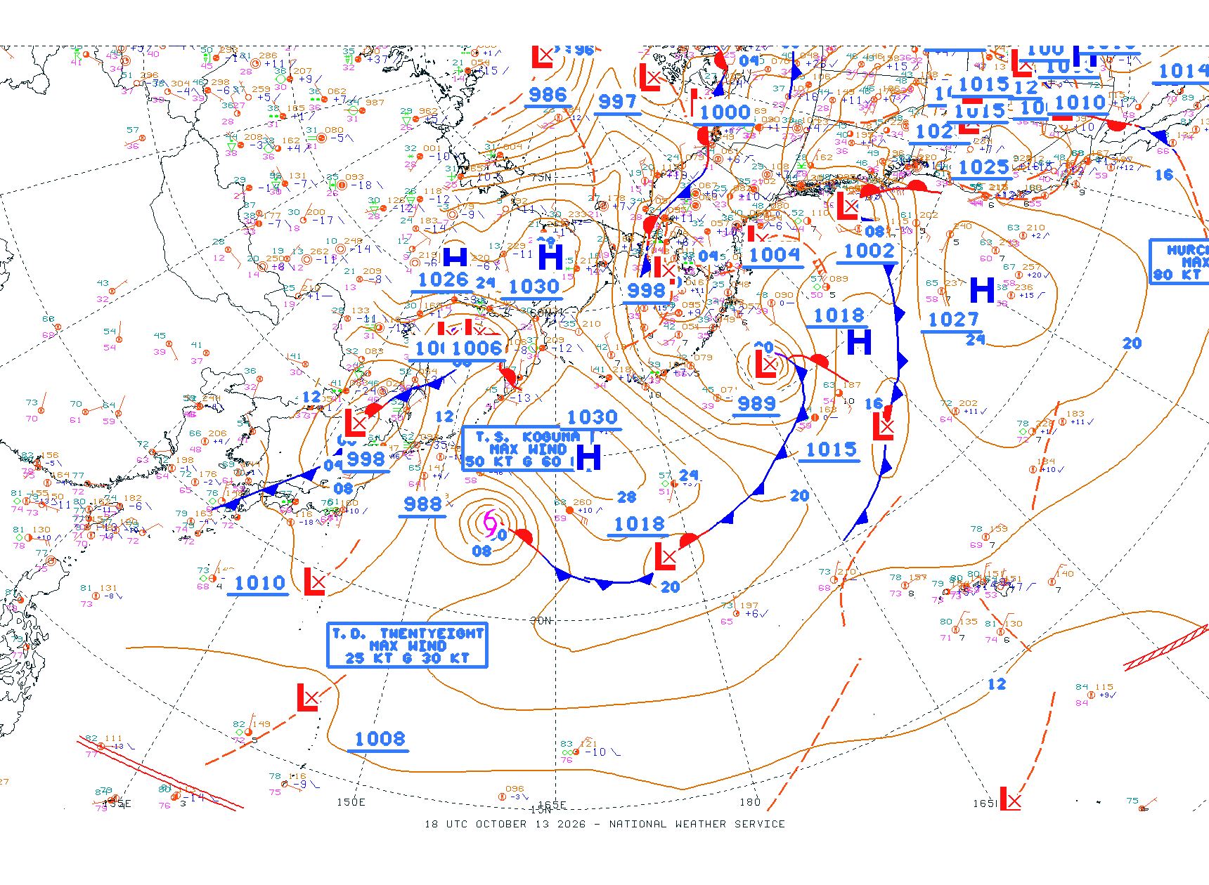 N Pacific Ocean - Difax Version