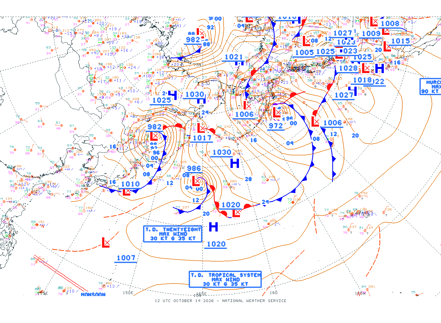 N Pacific Ocean - Difax Version