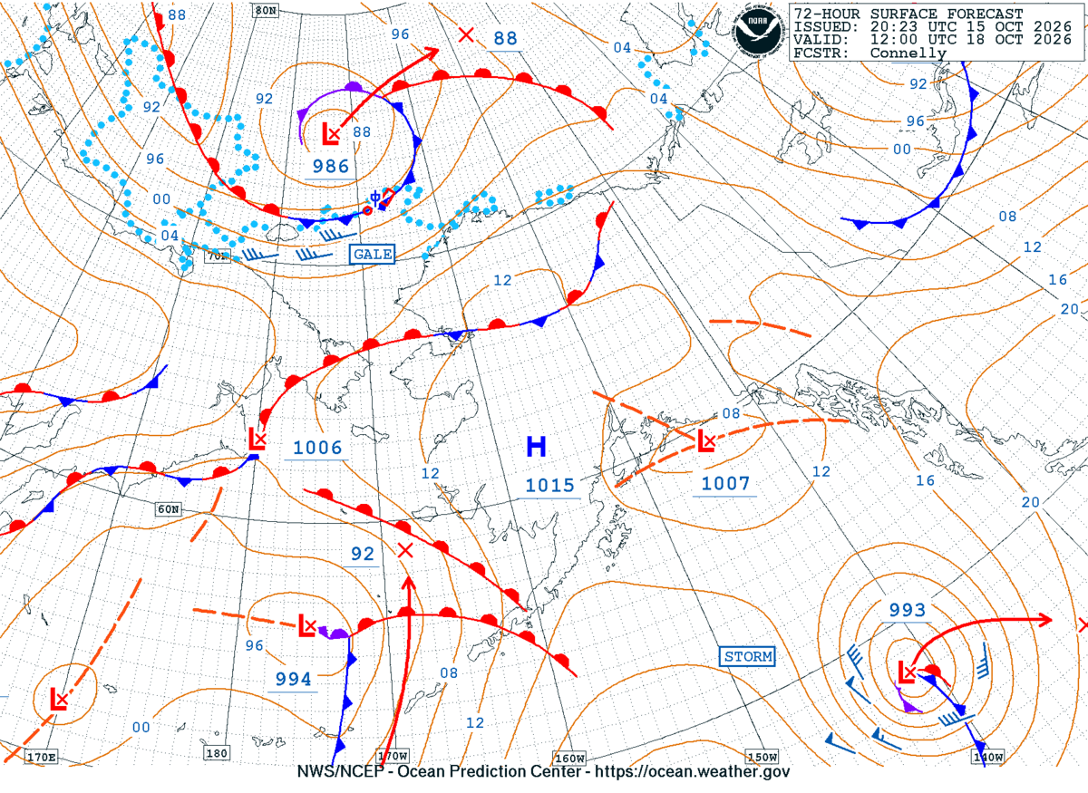 Alaska/Arctic 72 Hour Surface Forecast