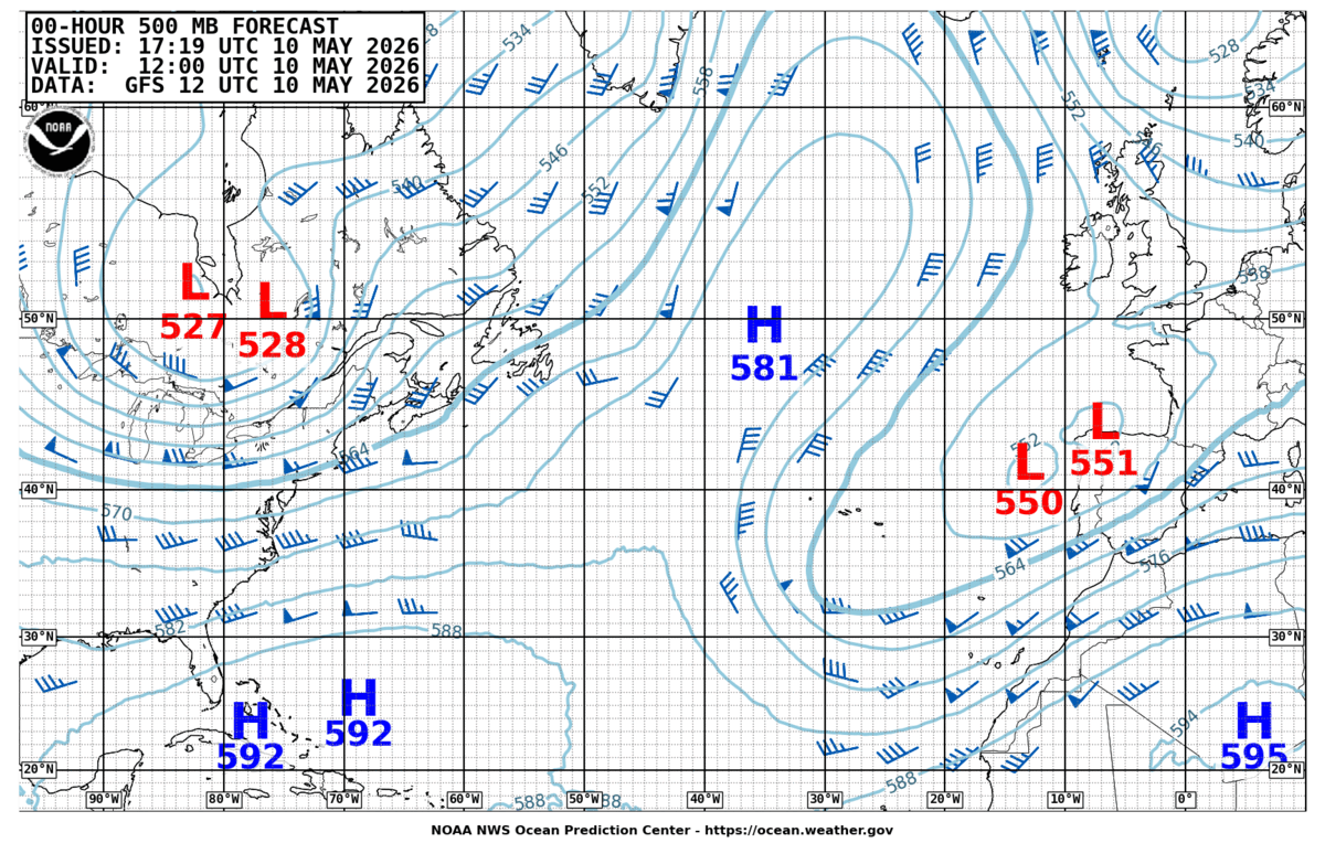 North Atlantic 500 MB Analysis