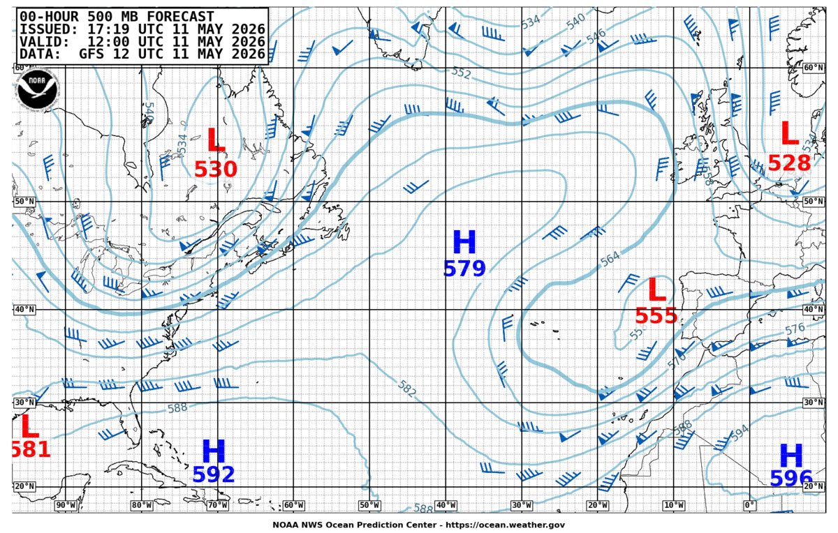 North Atlantic 500 MB Analysis