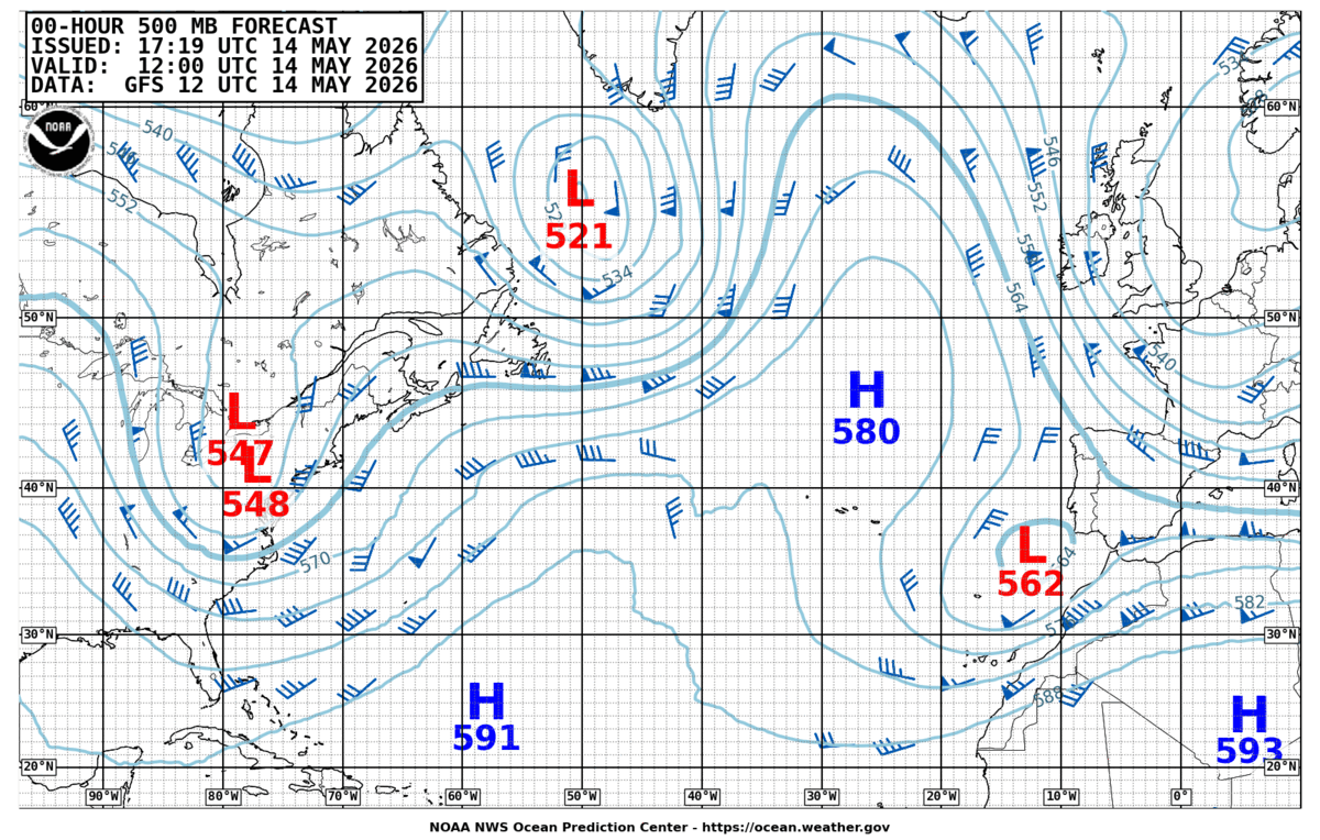 North Atlantic 500 MB Analysis