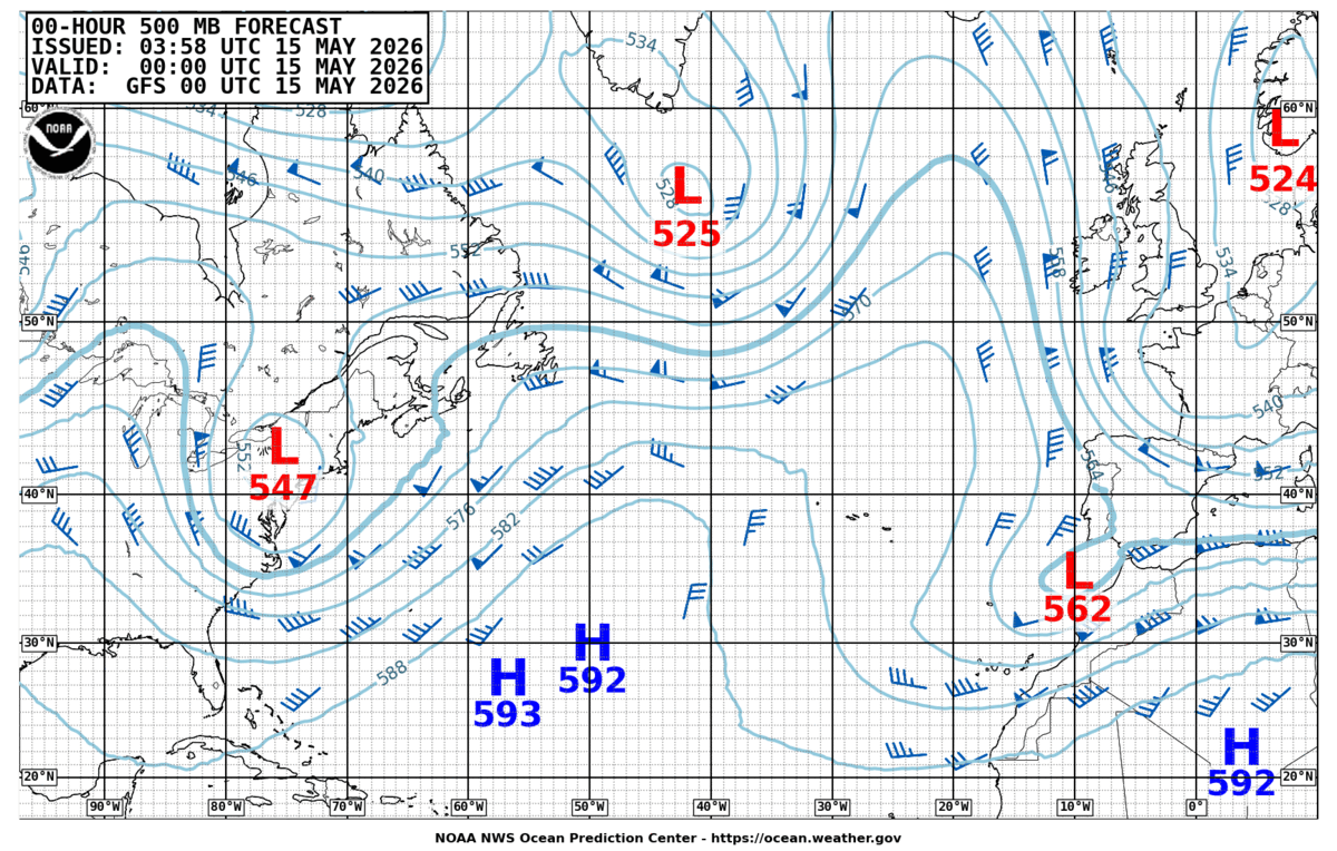 North Atlantic 500 MB Analysis