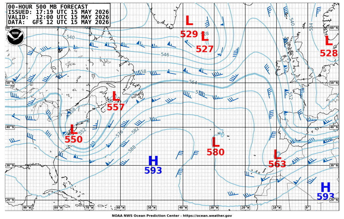 North Atlantic 500 MB Analysis