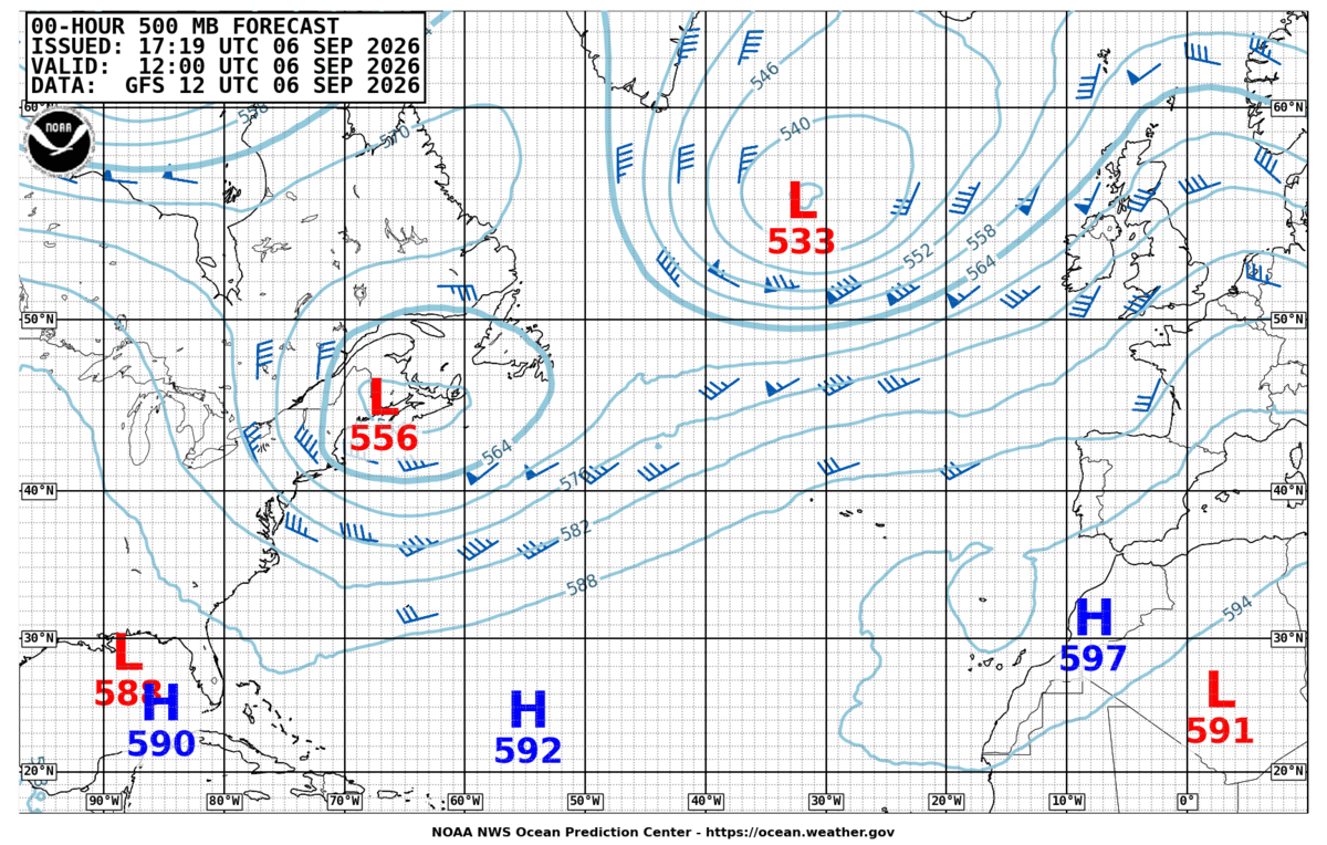 North Atlantic 500 MB Analysis