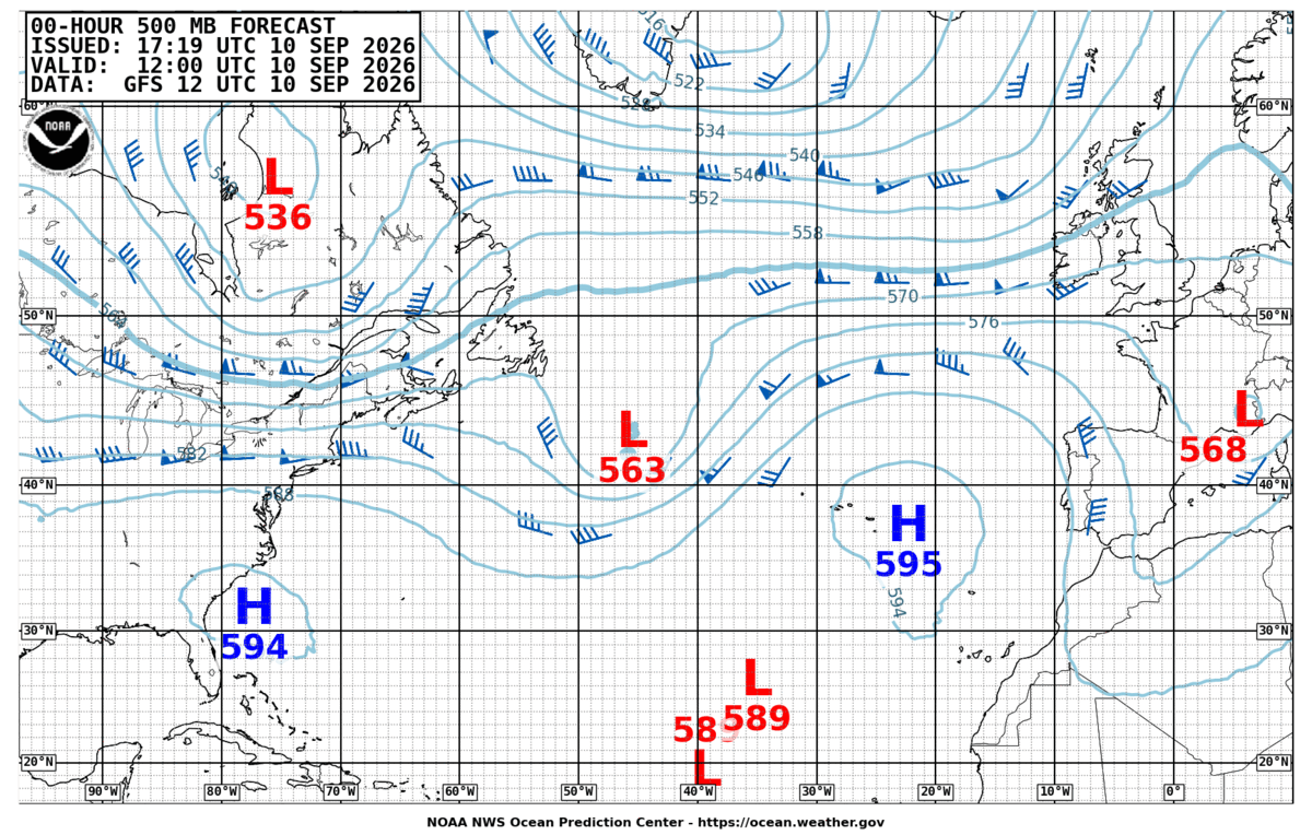 North Atlantic 500 MB Analysis