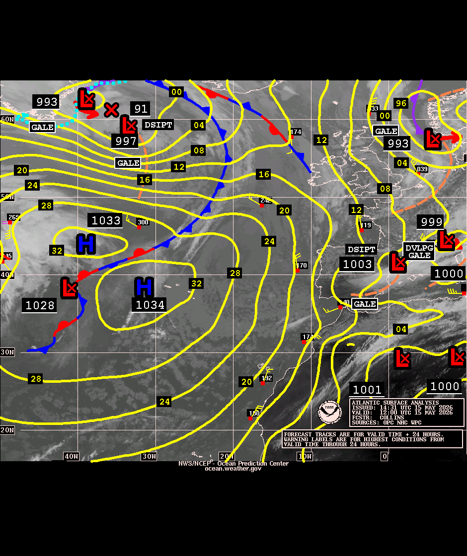 East Atlantic Surface Analysis with Satellite Imagery