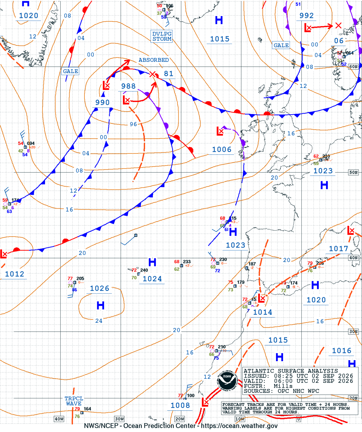 East Atlantic Surface Analysis