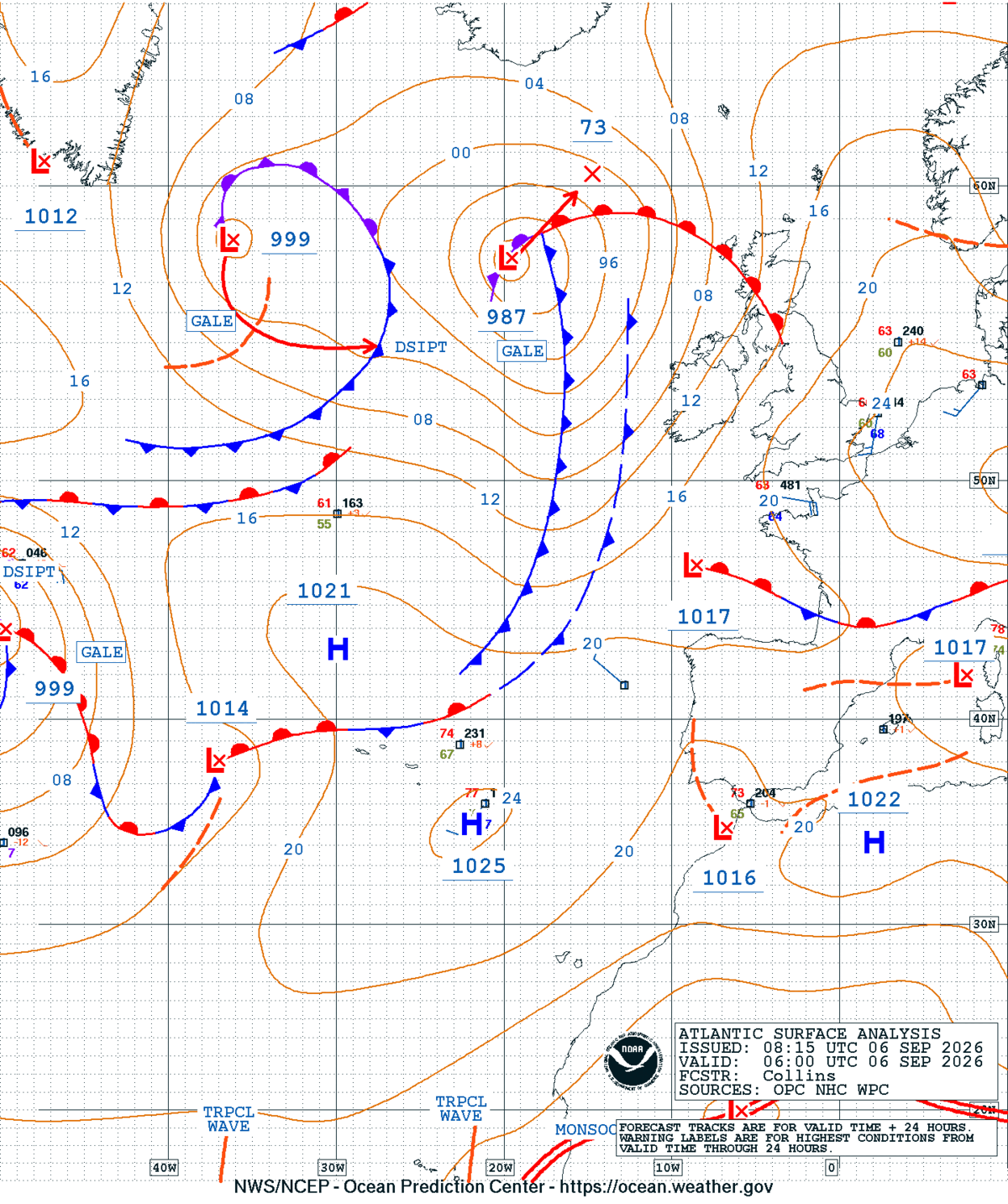 East Atlantic Surface Analysis