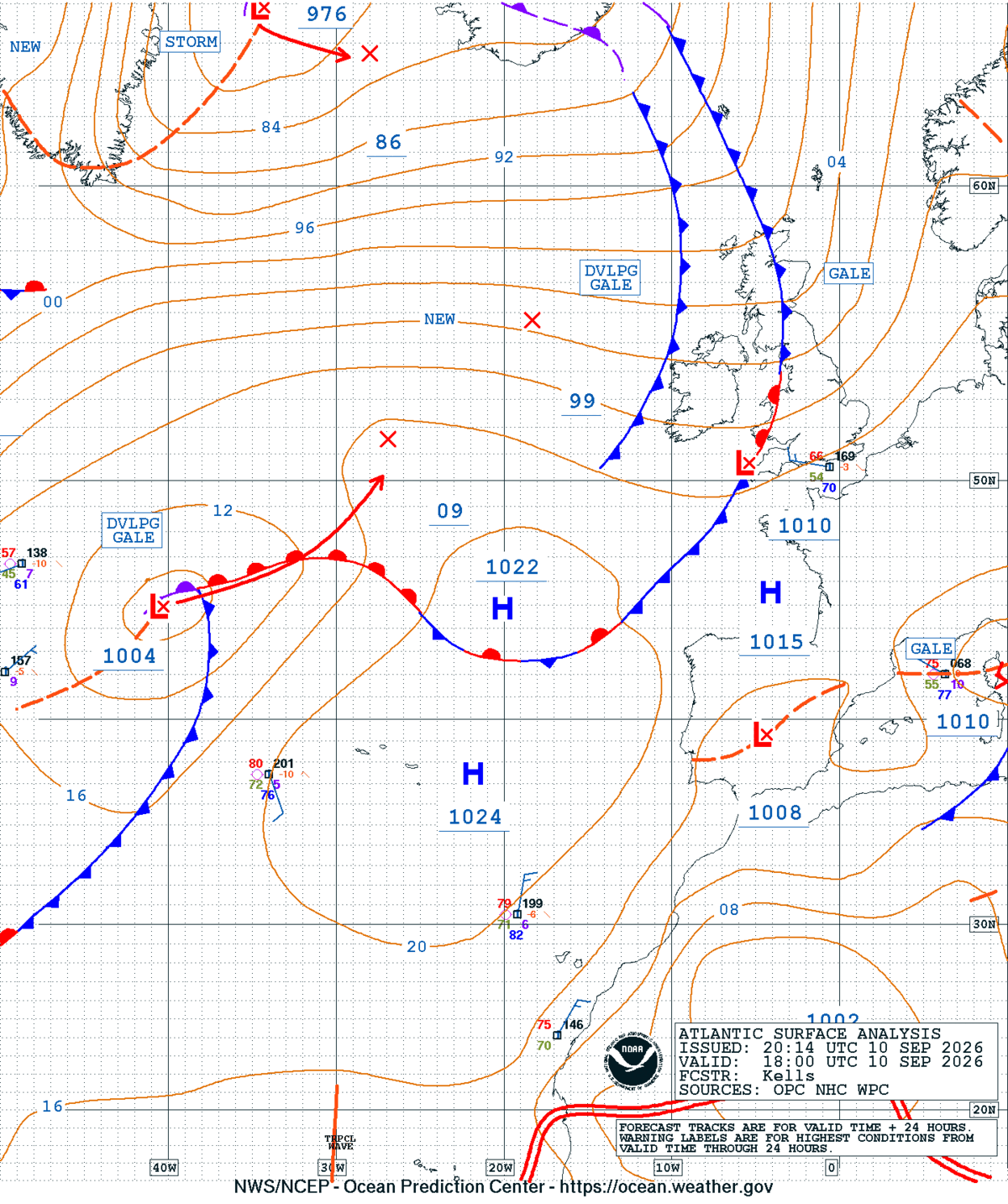 East Atlantic Surface Analysis
