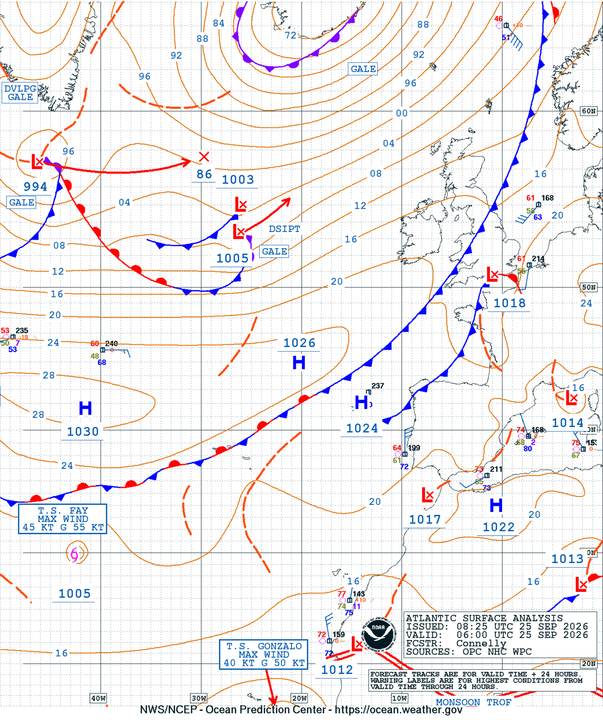 East Atlantic Surface Analysis