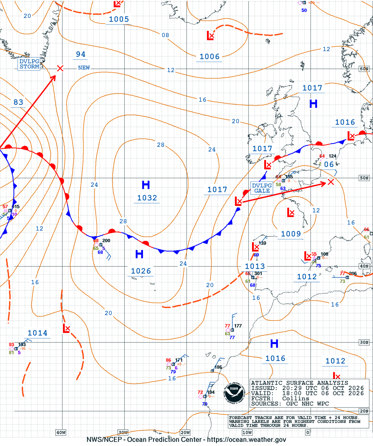 East Atlantic Surface Analysis
