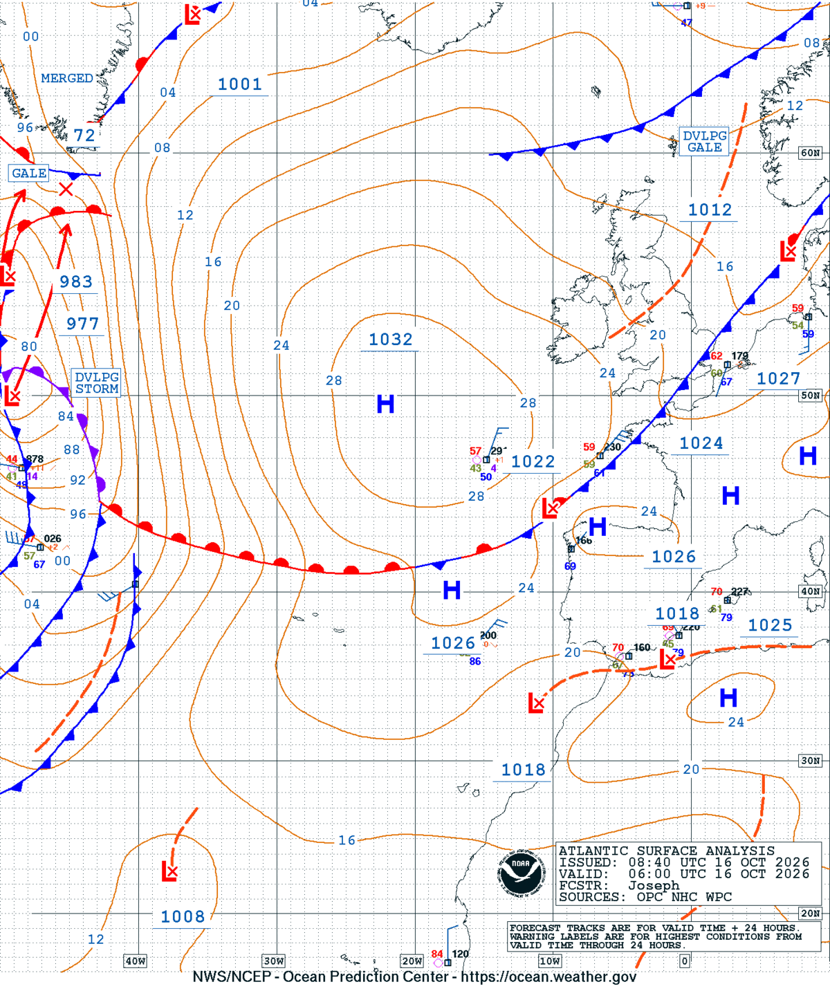 East Atlantic Surface Analysis