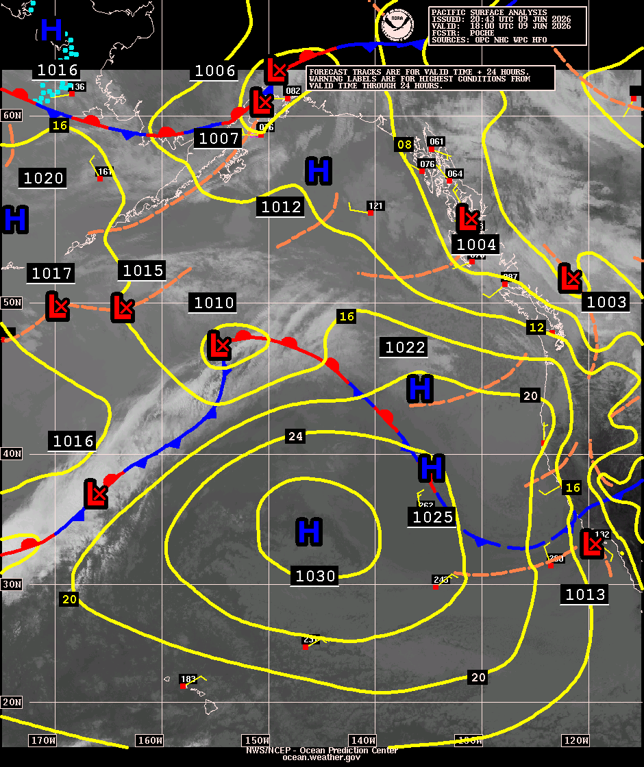 East Pacific Surface Analysis with Satellite Imagery