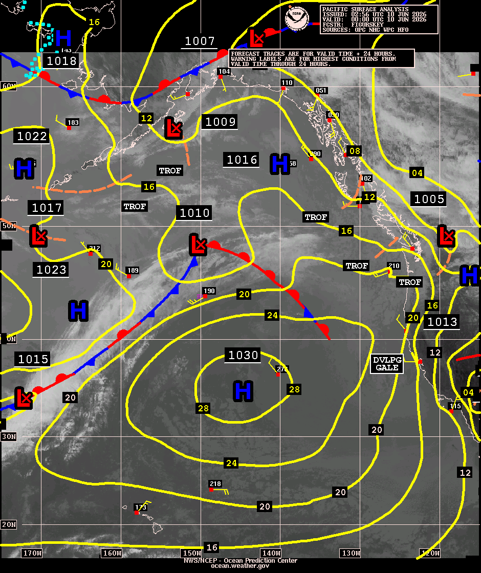 East Pacific Surface Analysis with Satellite Imagery