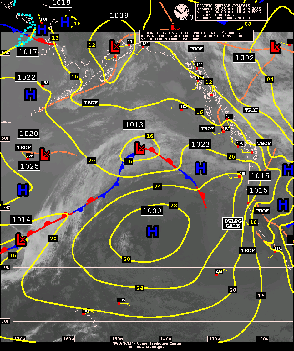 East Pacific Surface Analysis with Satellite Imagery