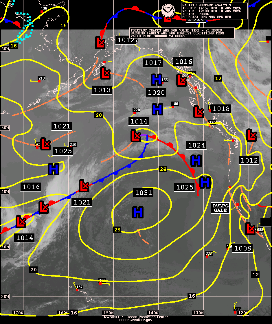 East Pacific Surface Analysis with Satellite Imagery