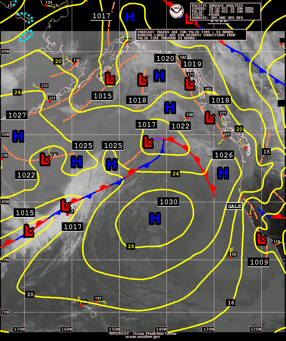 East Pacific Surface Analysis with Satellite Imagery