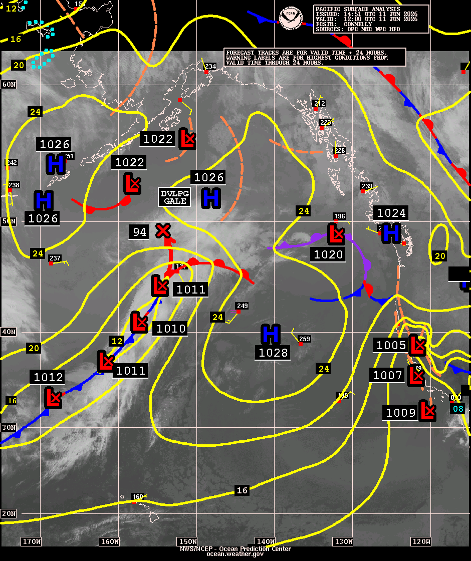East Pacific Surface Analysis with Satellite Imagery