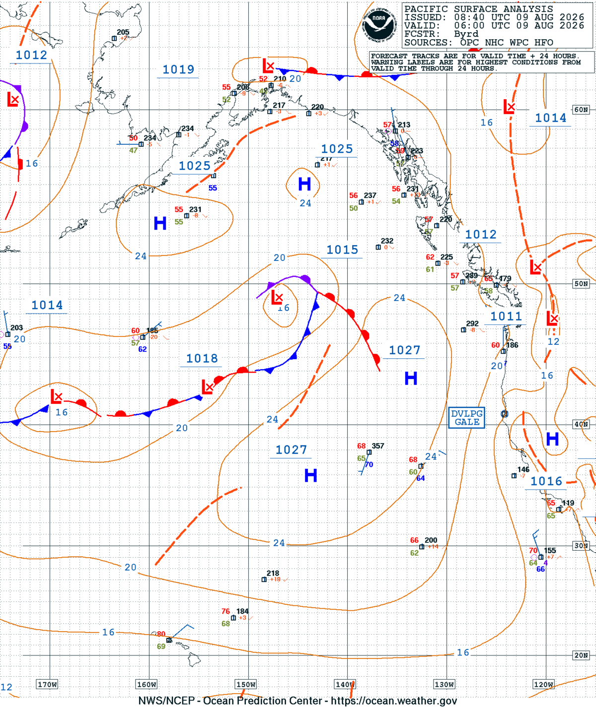 East Pacific Surface Analysis